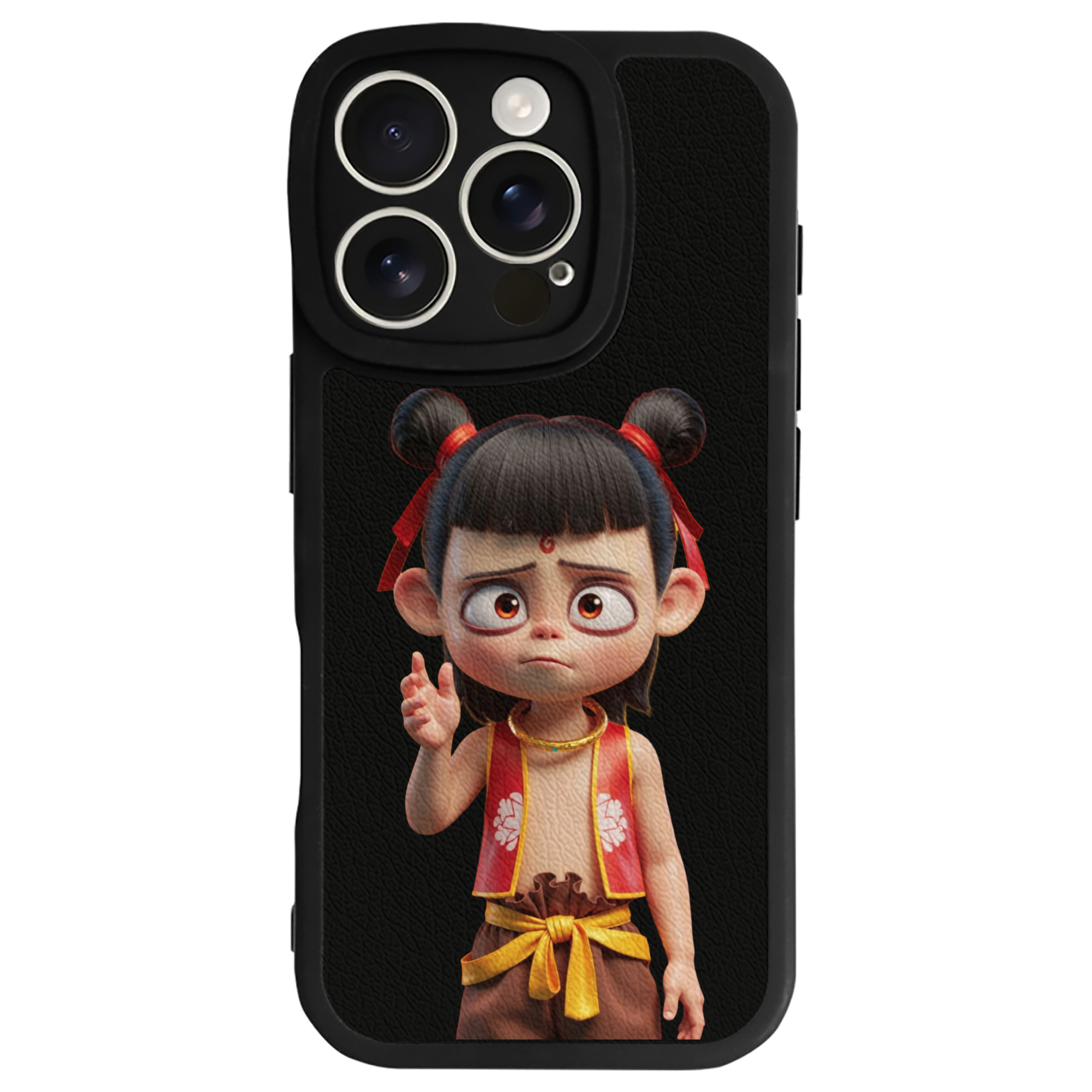 （画像用） Ne Zha 2 ナタ 魔童の大暴れ 【iPhone 16シリーズ対応】シリコンスマホケース（レザー調） 材質：シリコン